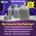 thumbnail image 6 of Aquatic Experts - Premium Reusable Aquarium Filtration Fine Mesh Media Filter Bags with Drawstring, 8 Pack, 3" x 8", 6 of 8