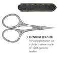 thumbnail image 6 of Germanikure Tower Point Cuticle Scissors - Finox Stainless Steel Manicure Tools in Leather Case, 6 of 8