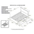 thumbnail image 3 of Atlantic Furniture Metro Urban Full Storage Platform Bed in Caramel, 3 of 3