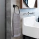 thumbnail image 2 of Toallero de baño Redondo Negro Rústico Anillo de toalla de mano Montaje en pared Toallero de baño resistente SUS304 Colgador de toallas de acero inoxidable Negro, 2 of 5