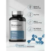 Bromelain 1700mg | 120 Capsules | Supports Digestive Health | Non-GMO and Gluten Free | by Horbaach