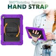 thumbnail image 6 of Case for iPad 6th / 5th Gen (2018 2017) / iPad Air 2 / iPad Pro 9.7 inch with Screen Protector, 360 Degree Rotating Kickstand Hand Strap Shockproof Cover with Shoulder Strap, Purple, 6 of 7