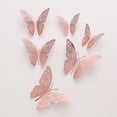 thumbnail image 5 of 72Pcs 3D Butterfly Wall Decor Stickers, Rose Gold Butterfly Decorations 6 Styles 3 Sizes, Butterfly Party Birthday Cake Decorations, Paper Butterflies Wall Decals for Girls, Kids Bedroom, Room Decor, 5 of 9