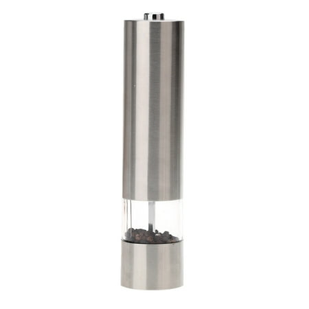 Stainless Steel Portable Electric Pepper Grinder Muller Mill with Light Kitchen Seasoning Grinding Tool