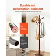thumbnail image 5 of Modern Wooden Coat Rack with 11 Hooks and Wide Bottom Base | Freestanding Hat and Coat Stand, 5 of 10