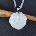 thumbnail image 1 of Collier Long en Jade Année du Dragon Pendentif Vert Verre Pixi, 1 of 1