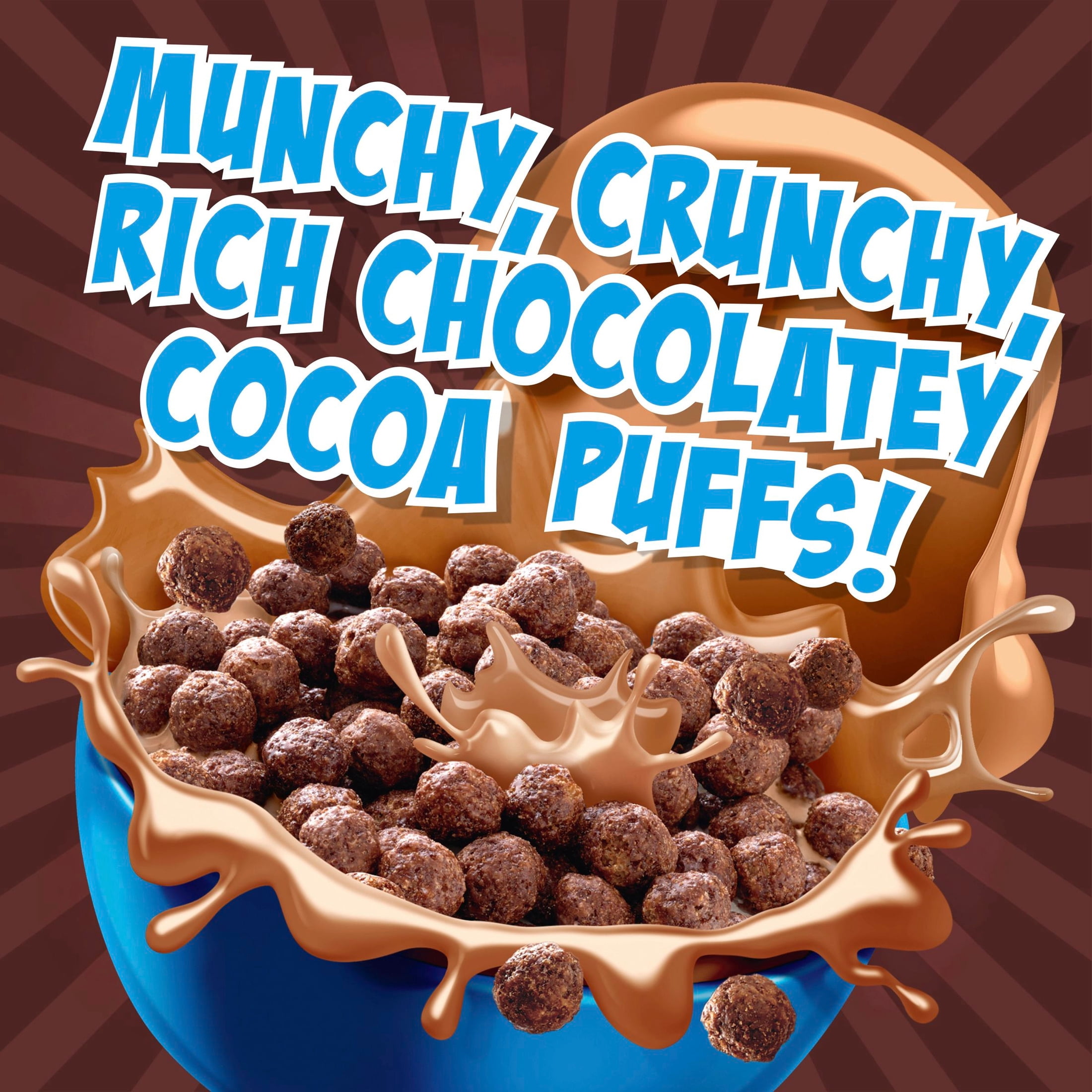 Cocoa Puffs, Chocolate Breakfast Cereal with Whole Grains, Family Size, 18.1 oz