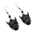 thumbnail image 2 of 1 par de pendientes con diseño de diablo para Halloween, joyería de resina para fiestas, 2 of 2