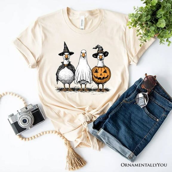 Haunting Honkers Goose T-Shirt, Funny Halloween Costumes Tee