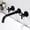 SLT155-B, variant on Bathtub Basin Mixer Tap Chrome Antique Brass Bathroom Sink Mixer Tap Faucet Wall Mounted 3 Pcs Black Faucet Dual Handle Sink Tap