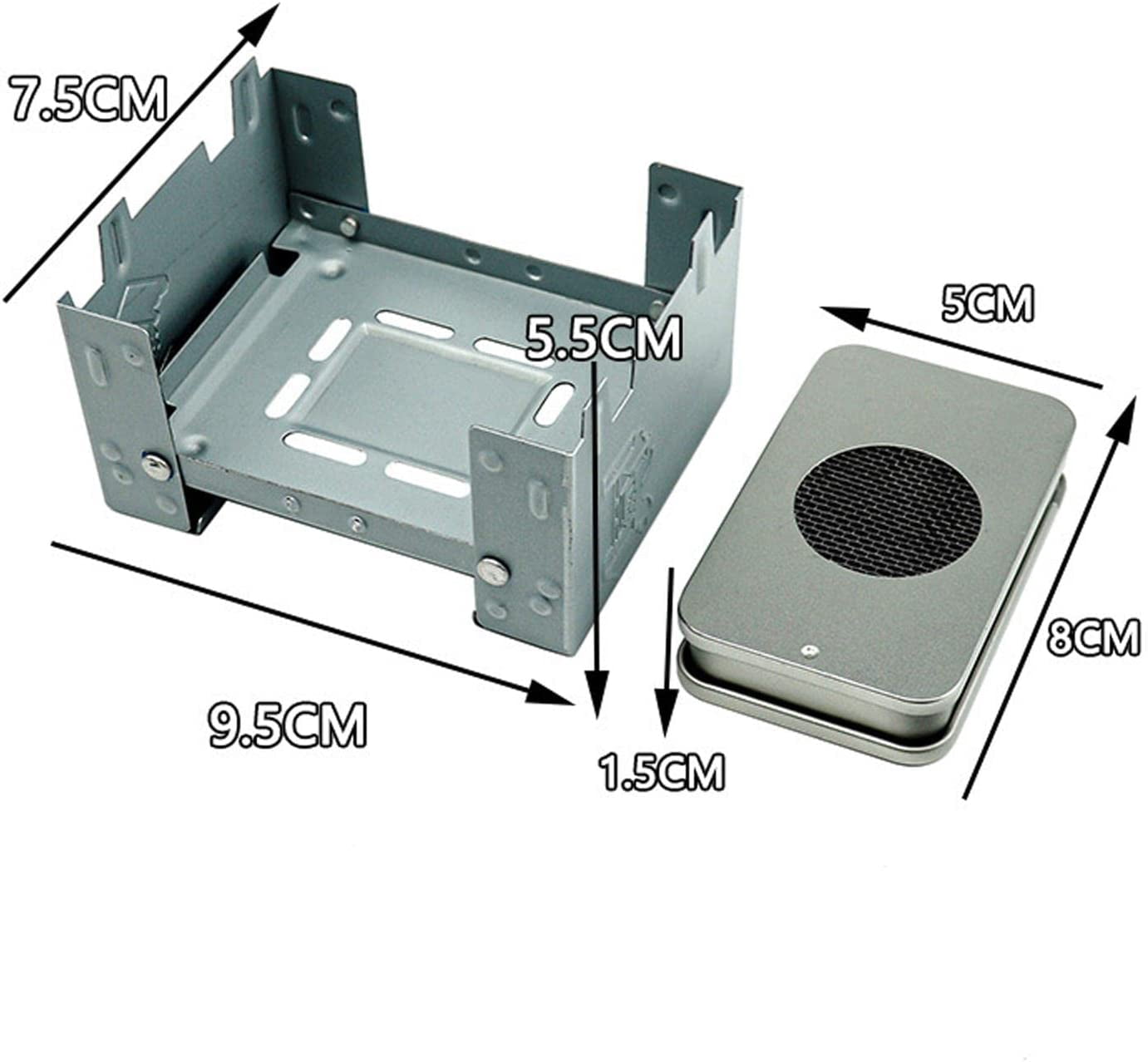 Alcohol Camping Stoves set pockets Stainless Steel Alcohol Furnace High Flame Burner Picnic Tool Alcohol Heater for Camping BBQ Pot Cooking A