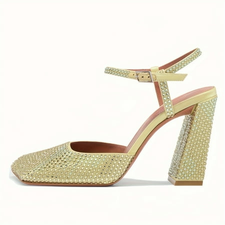 

Women s Crisscross Ankle Strap Block Heeled Sandals Open Toe Platform High Heels Party Shoes