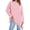 Pink, variant on Women Long Sleeve T Shirt Casual Crew Neck Basic Top