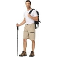 thumbnail image 4 of Tyhengta Mens Hiking Cargo Shorts Quick-Dry Outdoor Golf Short Fishing Short for Men with Multipocket Lightkhaki XL, 4 of 7