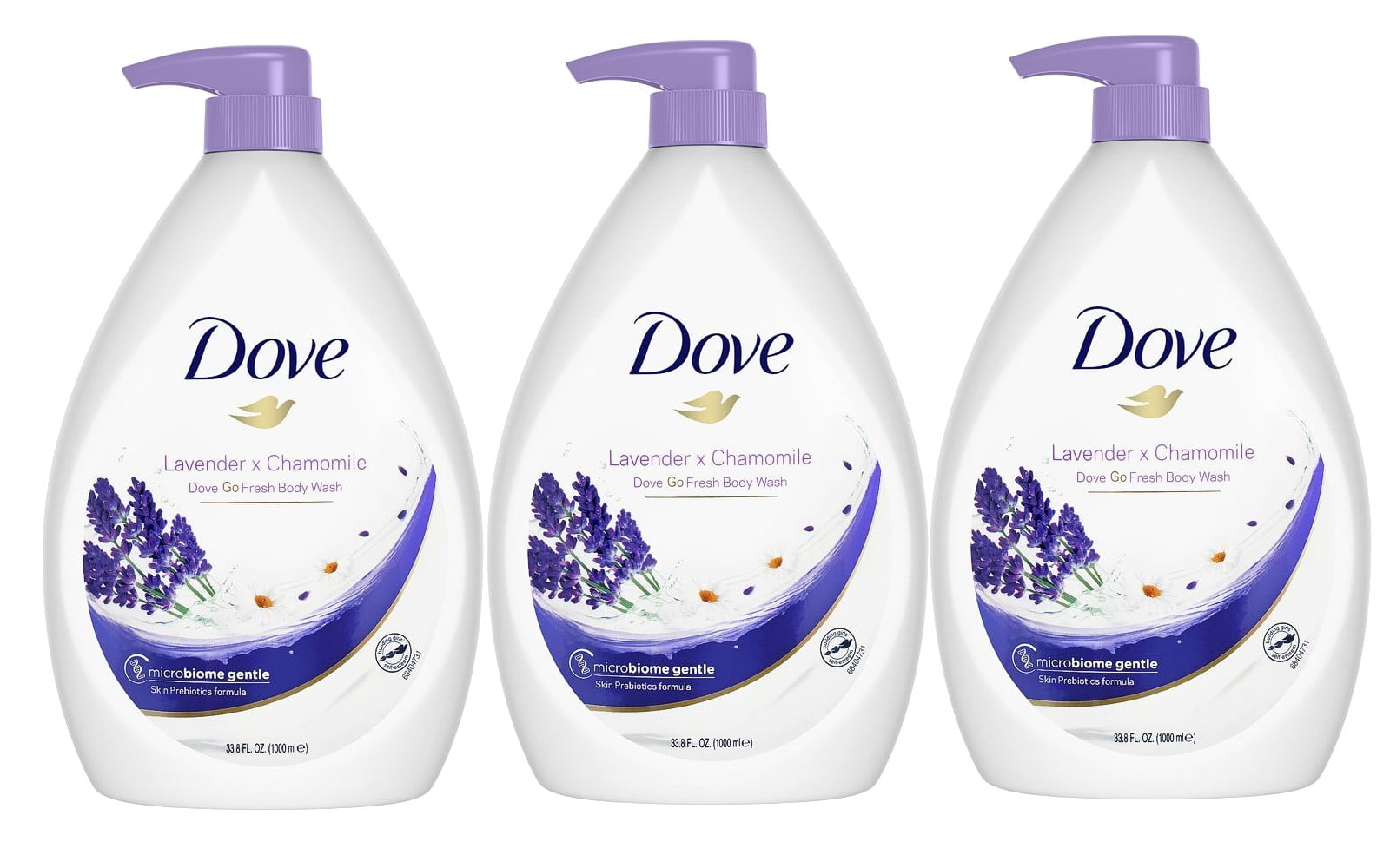 Dove Body Wash Shower Gel with Pump Flavor:Lavender Packs:Pack of 2