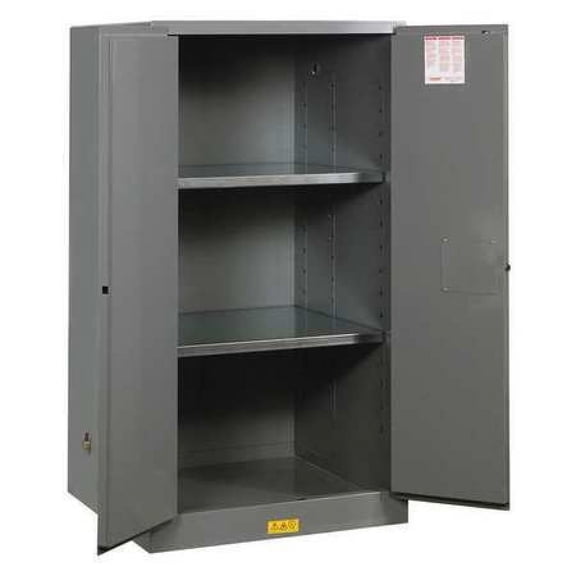 JUSTRITE 896003 Flammable Safety Cabinet, 60 gal., Gray