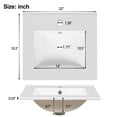 thumbnail image 4 of Harper & Bright Designs 20" Small Bathroom Vanity with Sink, Modern Bathroom Cabinet Freestanding with Drawers, Wood Bathroom Storage Cabinet with Door Shelf for Small Space, White, 4 of 16
