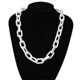 thumbnail image 1 of Collar Acrílico Colgantes D Ometry Gargantilla Para Mujer 24 In--Blanco-Código Modelo 26157 blanco, 1 of 2