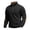 Black, variant on Mens Long Sleeve T-Shirt Half Zip Stand Collar Sweatshirt Contrast Elbow Patches Midweight Soft Daily Mens Pullover Top