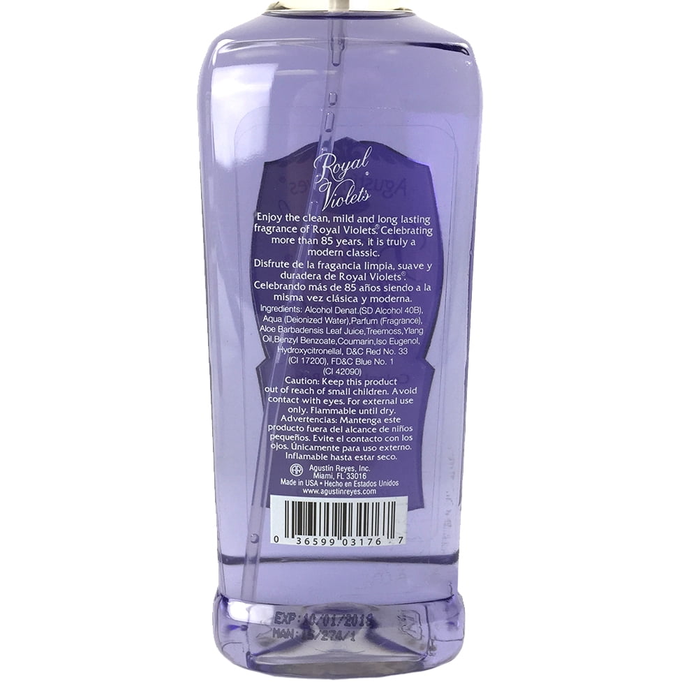 Royal Violets Baby Cologne. Clean, Mild and Long Lasting Fragrance with Aloe Vera. 7.6 fl oz / 225 ml. Pack of 3