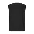 thumbnail image 5 of YOIAVAIOY Womens Sleeveless Button Down Shirts Cotton Linen Solid Blouses V Neck Work Casual Tank Tops Black M, 5 of 8