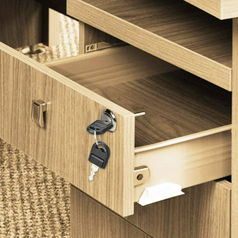 Gerich Zinc Alloy Computer Desk Cabinet Mailbox Drawer Cupboard Locker Cam  Lock Silver 