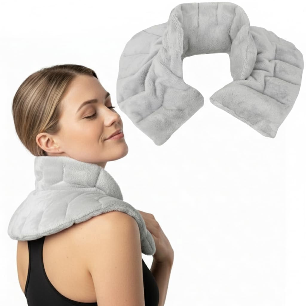 Herbal Concepts Microwavable Neck and Shoulder Wrap, Hot and Cold Therapy, Charcoal