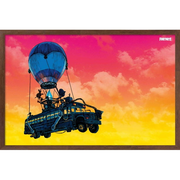 Fortnite Poster Landscape Fortnite Battle Bus Landscape Poster Walmart Com Walmart Com
