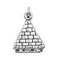 thumbnail image 1 of Sterling Silver 18" .8mm Box Chain 3D Egyptian Pyramid Pendant Necklace, 1 of 2