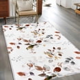 thumbnail image 4 of Area Rug for Living Room, Brown Grey Leaves Non-Slip Indoor Large Carpet for Bedroom/Dining Room, Summer Botanical Pastoral Birds Watercolor Washable Low-Profile Floor Runner Rugs - 4 x 6 Ft, 4 of 7