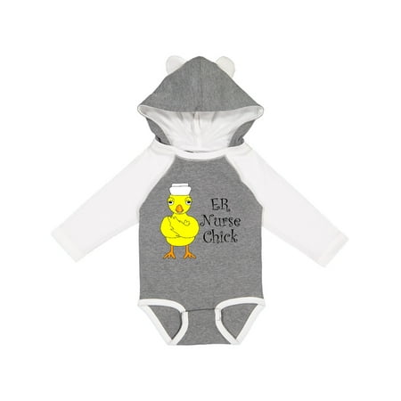 

Inktastic ER Nurse Chick Gift Baby Boy or Baby Girl Long Sleeve Bodysuit