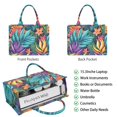 thumbnail image 2 of Large Capacity Tote Bag,Colorful Tropical Leaf Pattern Handbag Fashion Luxury Tote Bag,15.7"x13"x 5.1" Inches,Laptop Compatible, 2 of 6