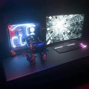 VR Stand, Compatible with Oculus Quest 2 Stand, VR Headset Stand for Oculus Quest/Quest 2/Rift S/HTC Vive/Valve Index, VR Holder, Virtual Reality Headset and Controllers Holder, Black