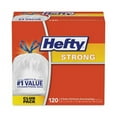 thumbnail image 3 of Hefty Strong Tall Kitchen Drawstring Bags, 13 gal, 23.75" x 27", White, 90/Box, Each, 3 of 3