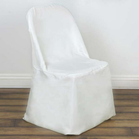5PCS Linen Polyester Folding Wedding Banquet Chair Cover,