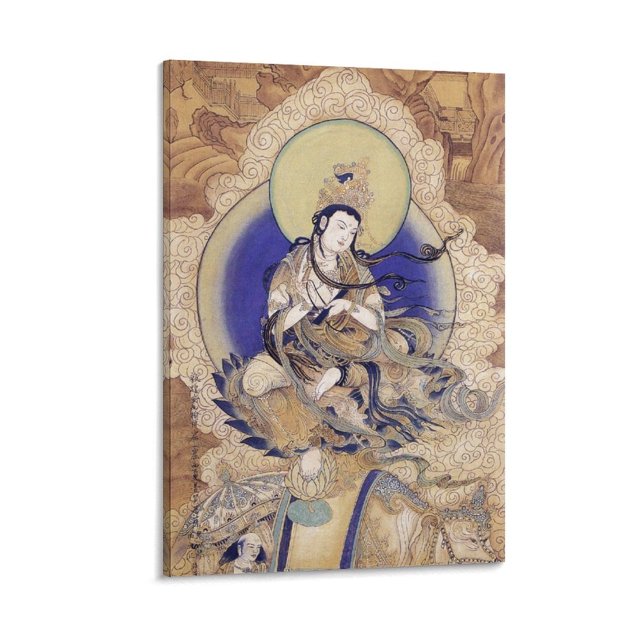 Póster de pintura tibetana Thangka de Samantabhadra Bodhisattva, póster para decoración del hogar, arte de pared, imagen colgante, impresión para dormitorio, carteles de pintura decorativa para
