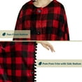thumbnail image 4 of PAVILIA Angel Wrap Poncho Blanket for Women | Plush Warm Wearable Blanket Gift, Fleece Shawl Cape with Pom Pom Fringe and Pockets, Cozy Gifts for Women (Plaid Checker Red), 4 of 7