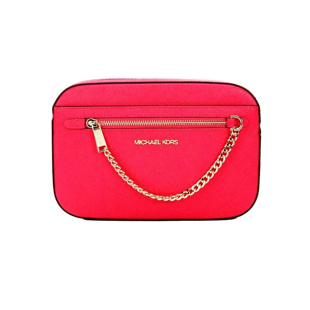 Bandolera Michael Kors Jet Set, tamaño grande, color rosa eléctrico