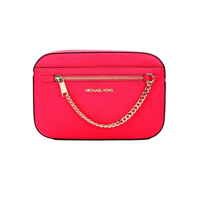Bandolera Michael Kors Jet Set, tamaño grande, color rosa eléctrico