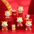 thumbnail image 3 of Fine Symbol Tiger Figurine Active Poses Resin DIY Craft Cartoon Tiger Model Party Supplies, 3 of 10