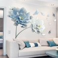 thumbnail image 1 of Venta al por mayor, flor de loto, mariposa, pegatina de pared, decoración del hogar, sala de estar, TV, fondo de pared, gran papel tapiz de PVC, diseños, pegatina 3D oso de fresa Hogar, 1 of 5