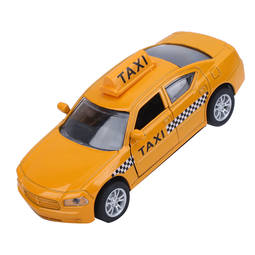 Pull Back Yellow 1:32 Music Efecto de luz Modelo de Coche de Alta simulación Hoseten Taxi Cab Yellow, Taxi Model para niños Niños 