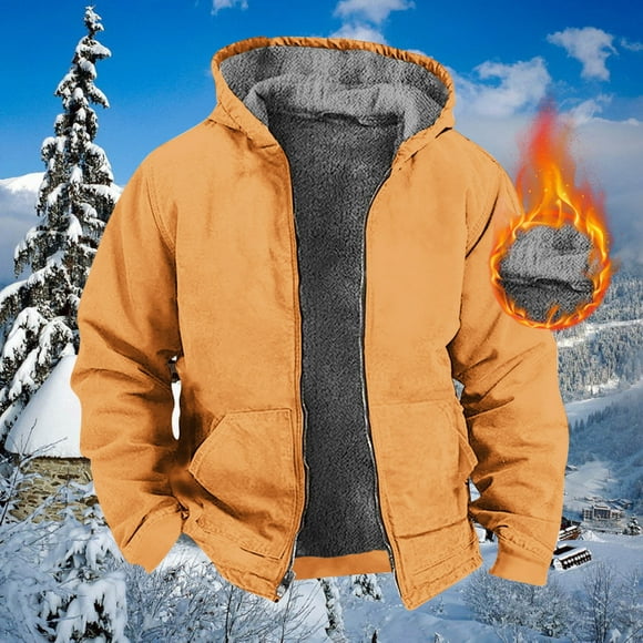 EGNMCR Jackets for Men Cardigan à Manches Longues Hiver Hommes Poches Veste en Peluche Chaude Manteau Pull Polaire sur l'Autorisation
