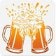 thumbnail image 1 of Plantilla para pintar «Brindis con cerveza», 30 x 30 cm, reutilizable, para dibujo y manualidades., 1 of 7