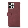 thumbnail image 3 of SaniMore for iPhone 14 Pro Max Magnetic Closure Flip Wallet Case with Hidden Mirror, Premium PU Leather Cover with Wrist Strap Card Slot & Kickstand Shockproof Protective Shell, Winered, 3 of 9