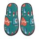 thumbnail image 1 of Balery Medical Elements Pantuflas de Casa de Felpa Silenciosas con Diseño Estampado, Zapatillas Cómodas Antideslizantes de Algodón para Interior-Medium, 1 of 8