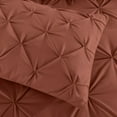 thumbnail image 6 of Chezmoi Collection Sydney 7-Piece Pinch Pleat Comforter Set, Lightweight Pintuck Bedding for All Season, King, Terracotta, 6 of 9