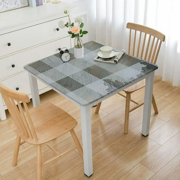 BANET Checkered Square Tablecloth Stain Resistant Waterproof and Wrinkle Resistant Washable Heavy Weight Soft Table Cloth for Dining Room and Outdoor Use 36*36
