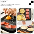thumbnail image 6 of Fried Egg Burger Maker Nonstick Fry Pan Frying Pans 3 Section Multi Flat Skillet Omelette Breakfast Aluminum Wooden, 6 of 6