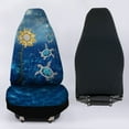 thumbnail image 5 of POLERO Car Seat Cover, Blue Gemstone Turtle Sunflower Print Auto Seat Protector Breathable Front Seat Cover Set, SUV/Truck/Van/Car Universal Seat Covers, Set of 2, 5 of 7